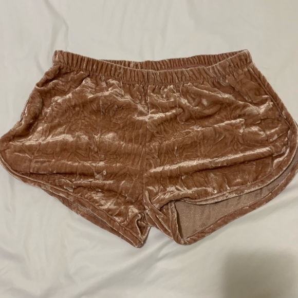 Pink Velvet Short Shorts - Picture 4 of 4